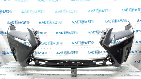 Front bumper bare Lexus NX200t NX300h 15-17 base for parking sensors, without headlight washers, graphite