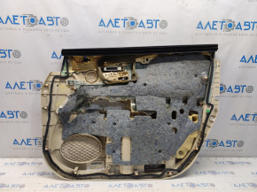 Door trim card front left Lexus RX350 RX450h 10-15 beige with beige insert leather, armrest leather, for seat memory, for cleaning, dented leather