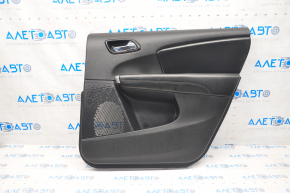 Door trim card rear right Dodge Journey 11- black with black insert leather, armrest leather, black stitching