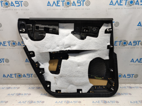 Door trim card rear right Dodge Journey 11- black with dark beige insert leather, armrest leather, black stitching