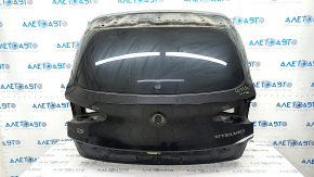 Boot door bare with glass Alfa Romeo Stelvio 18-19 aluminum, black PXL, butt