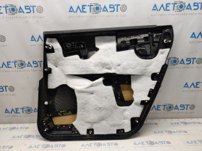 Door trim card rear left Dodge Journey 11- black with dark beige insert leather, armrest leather, black stitching