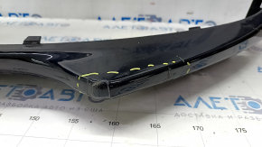 Bare front bumper Alfa Romeo Stelvio 18-21 without parking sensors and headlight washers, black, broken fasteners, dented, scratches