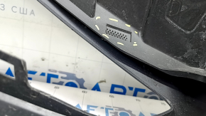 Bare front bumper Alfa Romeo Stelvio 18-21 without parking sensors and headlight washers, black, broken fasteners, dented, scratches