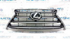 Radiator grill grill Lexus NX200t NX300h 15-17 Base, with emblem, sand, chrome bump