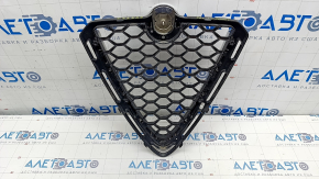 Grille radiator assembly Alfa Romeo Stelvio 18-22 with emblem, pokes, swollen chrome