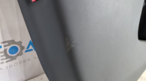 Door trim card front left Tesla Model X 16-21 black, molding wood, tear and pokes on leather, scratches on molding