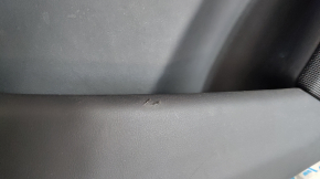 Door trim card front left Tesla Model X 16-21 black, molding wood, tear and pokes on leather, scratches on molding