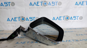 Side mirror right Tesla Model X 16-21 13+2 pins black+chrome auto-dimming, peeled varnish
