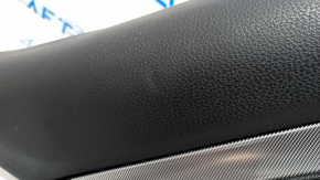 Door trim card rear left Alfa Romeo Stelvio 18- leather black, insert aluminum, scratch, dent