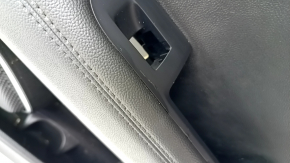 Door trim card rear right Alfa Romeo Stelvio 18 - black leather, aluminum insert, broken tweeter mesh, broken handle, corrosion