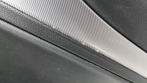 Door trim card rear right Alfa Romeo Stelvio 18 - black leather, aluminum insert, broken tweeter mesh, broken handle, corrosion