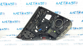 Door trim card rear right Alfa Romeo Stelvio 18 - black leather, aluminum insert, broken tweeter mesh, broken handle, corrosion