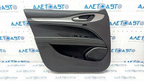 Door trim card front left Alfa Romeo Stelvio 18 - black leather, aluminum insert, for dry cleaning, corrosion on the trim