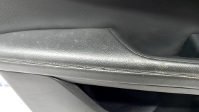 Door trim card front left Alfa Romeo Stelvio 18 - black leather, aluminum insert, for dry cleaning, corrosion on the trim