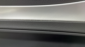 Door trim card front left Alfa Romeo Stelvio 18 - black leather, aluminum insert, for dry cleaning, corrosion on the trim