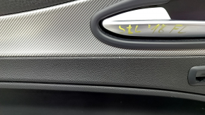 Door trim card front left Alfa Romeo Stelvio 18 - black leather, aluminum insert, for dry cleaning, corrosion on the trim