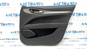 Door trim card front right Alfa Romeo Stelvio 18 - black leather, aluminum insert, scratch, for dry cleaning