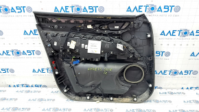 Door trim card front right Alfa Romeo Stelvio 18 - black leather, aluminum insert, scratch, for dry cleaning