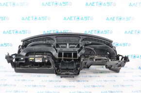 Torpedo front panel with AIRBAG Polestar 2 21- black, gray inserts fabric