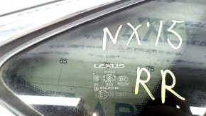 Rear right blind glass window Lexus NX200t NX300 NX300h 15-21 chrome