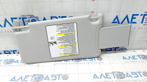 Right visor Jeep Renegade 15 - gray, without hook, dry cleanable