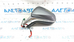 Side mirror left Lexus NX200t NX300h 15-17 13 pins, turn signal, auto-dimming, heated, BSM, graphite, sand on chrome