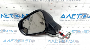Side mirror left Lexus NX200t NX300h 15-17 13 pins, turn signal, auto-dimming, heated, BSM, graphite, sand on chrome