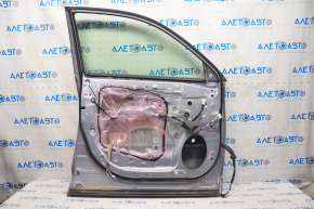 Door assembly front left Toyota Highlander 08-13 keyless, silver 9AG, bump, scratches on the overlay