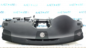 Torpedo front panel with AIRBAG Lexus NX200t NX300h 15-17 leather, black with white stitching, without projection, rusty pyropatron
