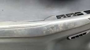 Door trim card front left Lexus NX200t NX300h 15-17 leather black, brown insert, scratches, for cleaning