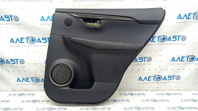 Door trim card rear right Lexus NX200t NX300h 15-17 leather black, brown insert, scratches, for cleaning
