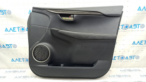 Door trim card front right Lexus NX200t NX300h 15-17 leather black, brown insert, for cleaning