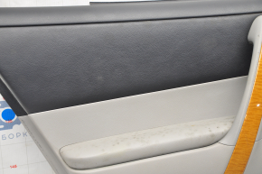 Door trim card rear left Toyota Highlander 08-13 gray, with insert for light wood, scratch, for cleaning