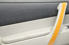 Door trim card front left Toyota Highlander 08-13 gray, armrest gray leather, insert for light wood, for cleaning