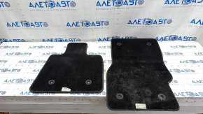 Set of floor mats for Alfa Romeo Stelvio 18-22, black cloth, dry cleanable
