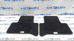 Set of floor mats for Alfa Romeo Stelvio 18-22, black cloth, dry cleanable