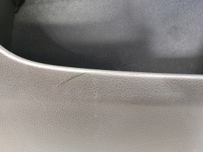 Door trim card front left VW Jetta 11-18 USA black with beige insert plastic, armrest leather, molding gray gloss, scratches