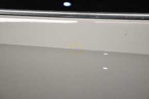 Door assembly front left VW Passat b7 12-15 USA white LB9A, painted 0.25mm, butt, dented corner, scratches on glass, cracked trim