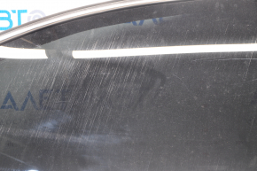 Door assembly front left VW Passat b7 12-15 USA white LB9A, painted 0.25mm, butt, dented corner, scratches on glass, cracked trim