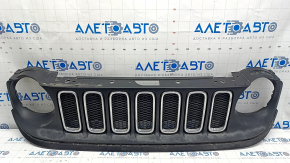 Radiator grill grill Jeep Renegade 15-18 pre-rest assembly, plastic turned white, sand on chrome