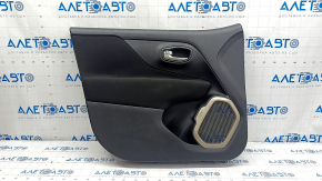 Door trim card front left Jeep Renegade 15 - black cloth, beige insert, dry cleaning, scuffs on plastic