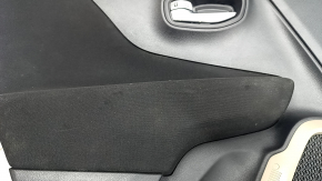 Door trim card rear left Jeep Renegade 15 - black cloth, beige insert, for dry cleaning, scuffs on plastic, deep scratches