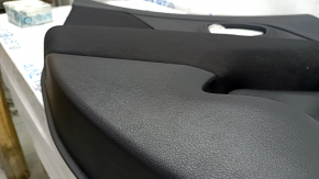 Door trim card rear left Jeep Renegade 15 - black cloth, beige insert, for dry cleaning, scuffs on plastic, deep scratches