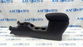 Console center armrest and cup holders Jeep Renegade 15 - black, without pads, for dry cleaning, scratches, abrasions