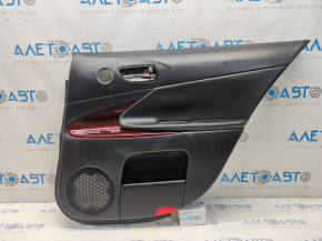 Door trim card rear right Lexus GS350 08-11 black, mahogany