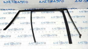 Upper rear left door molding VW Tiguan 09-17 chrome, with glass seal, torn