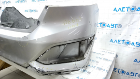 Bare rear bumper Honda Clarity 18-21 usa, silver, left part torn, no fragment, scratches, broken fasteners