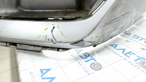 Bare rear bumper Honda Clarity 18-21 usa, silver, left part torn, no fragment, scratches, broken fasteners