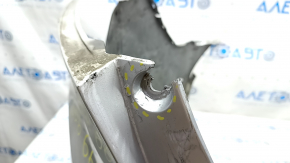 Bare rear bumper Honda Clarity 18-21 usa, silver, left part torn, no fragment, scratches, broken fasteners